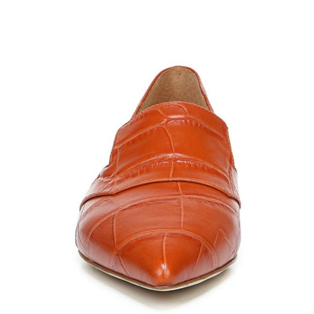 NEW SARTO BY FRANCO SARTO Women Toby Pointy Croco Burnt Orange Dress d'Orsay - Picture 7 of 7